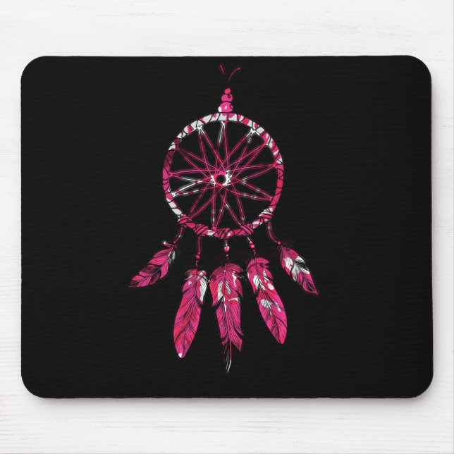 Rosa Dreamcatcher Feathers Native Indian Musmatta (Framsidan)