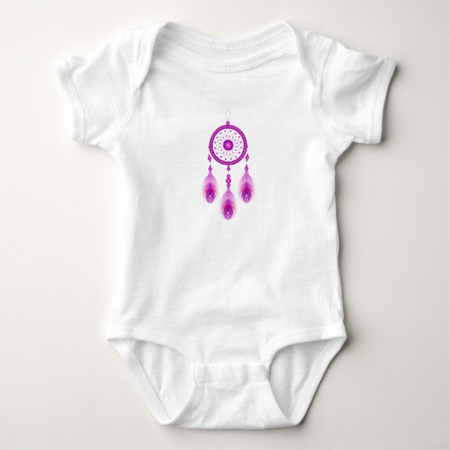Rosa Dreamcatcher T Shirt (Framsida)