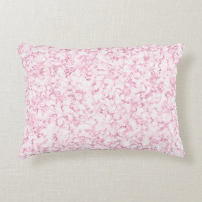 Rosa Dreams Girly Marble Pillows accent Pillow Prydnadskudde (Framsidan)