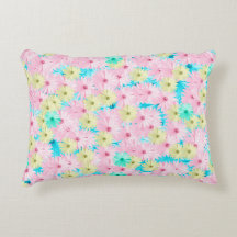 Rosa Dreams Girly Sunblommor Pillows