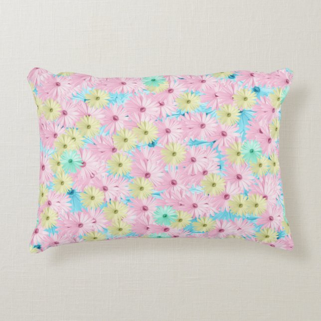 Rosa Dreams Girly Sunblommor Pillows Prydnadskudde (Framsidan)