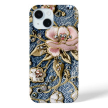 Rosa Dreams in Embroiderade Jeans Stil