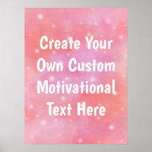 Rosa Dreamy Stars Anpassningsbar Motivering Quote