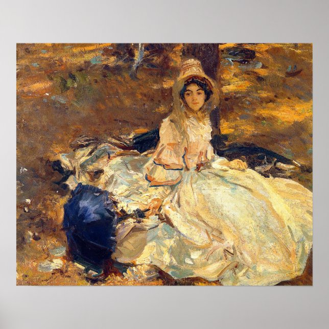 Rosa Dress, av John Singer Sargent Poster (Framsidan)