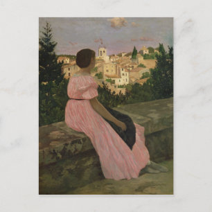 Rosa Dress eller View of Castelnau-le-Lez Vykort