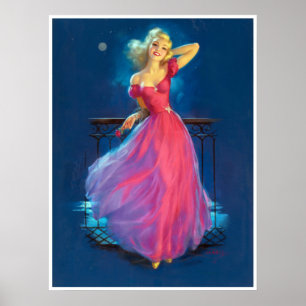 Rosa Dress Pin Up Poster