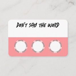 Rosa Drinering av spelkort Visitkort