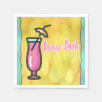 Rosa Drink Bunco Bash Roligt Cocktail Napkin