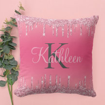 Rosa , Dripping Glitter, Ro Guld Monogram
