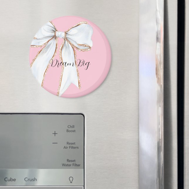 Rosa Dröm Stor Vit Slinga Magnet (In Situ (Fridge))