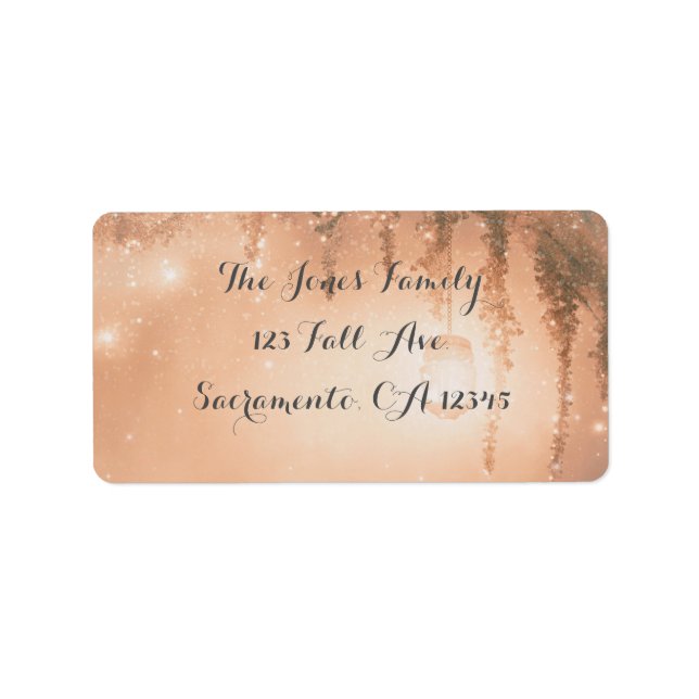 Rosa drömsk rusticitet bröllopsdusch-inbjudan för  adressetikett (Framsidan)