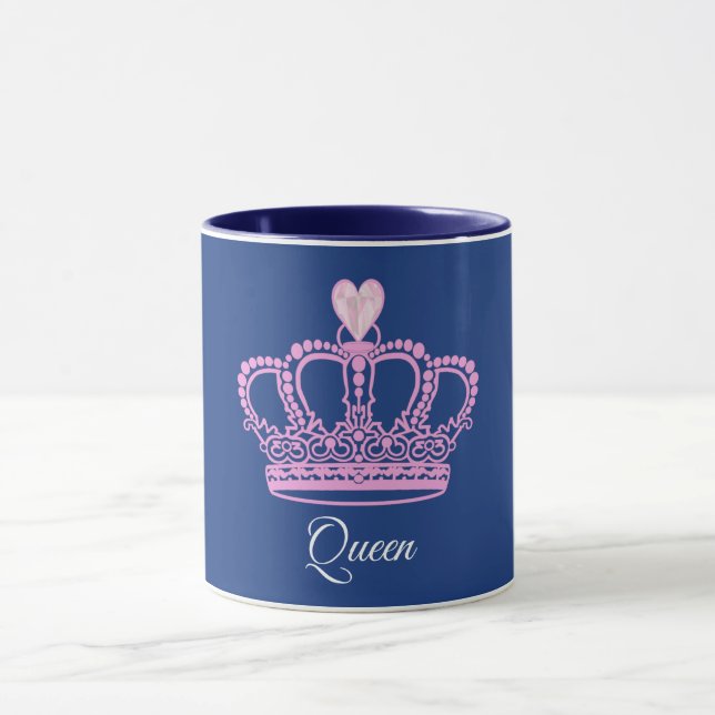 Rosa drottningkrona tiara  mugg (Center)