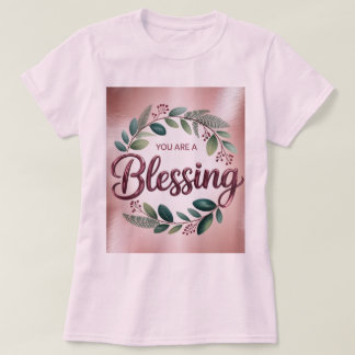 Rosa Du Är En Välsignelse T-Shirt