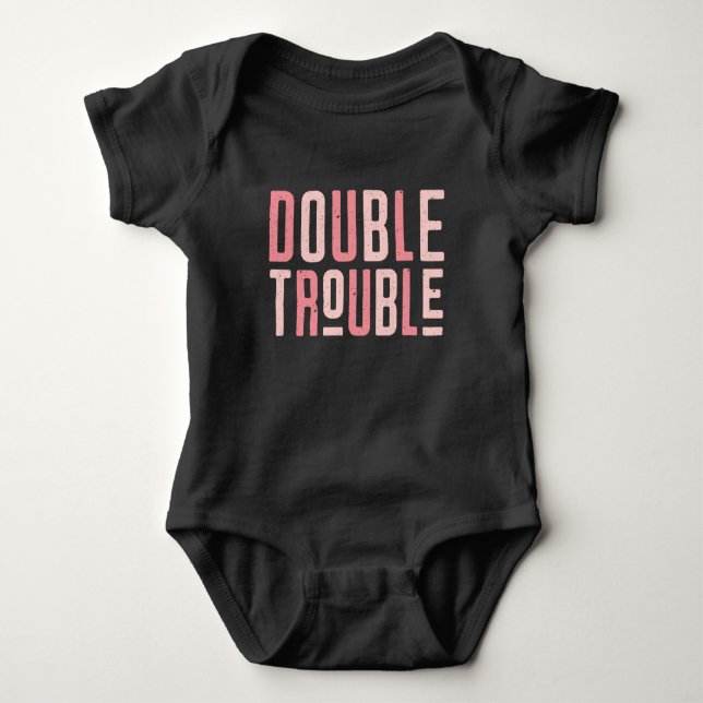 Rosa Dubbel T-shirt för Besvär (Framsida)