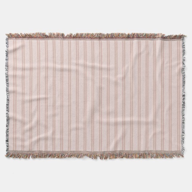 Rosa dubbla ränder filt (Framsidan)