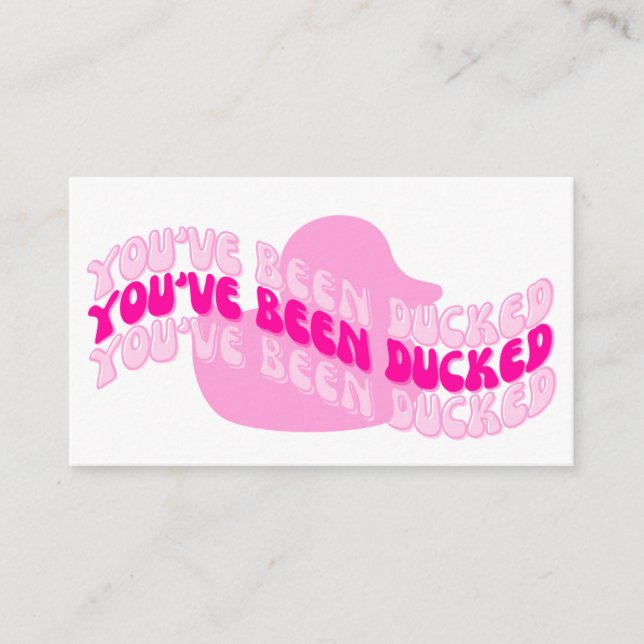 Rosa Ducking Card! Visitkort (Framsida)