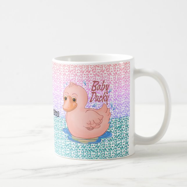 Rosa Ducky Babyflicka   Kaffemugg (Höger)