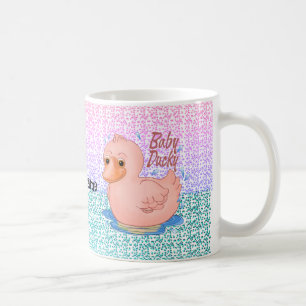 Rosa Ducky Flicka Kaffemugg