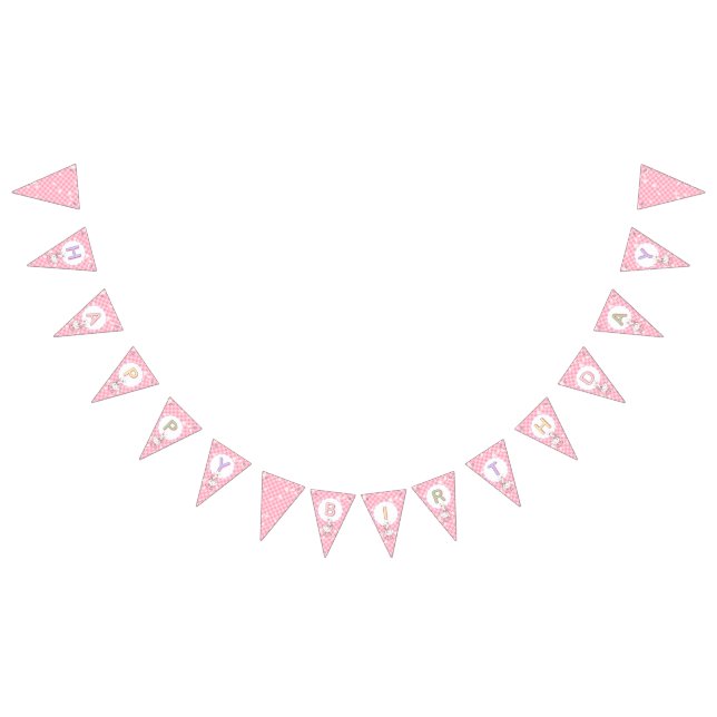 Rosa dum gås - Glad födelsedag Vimplar (Alla)