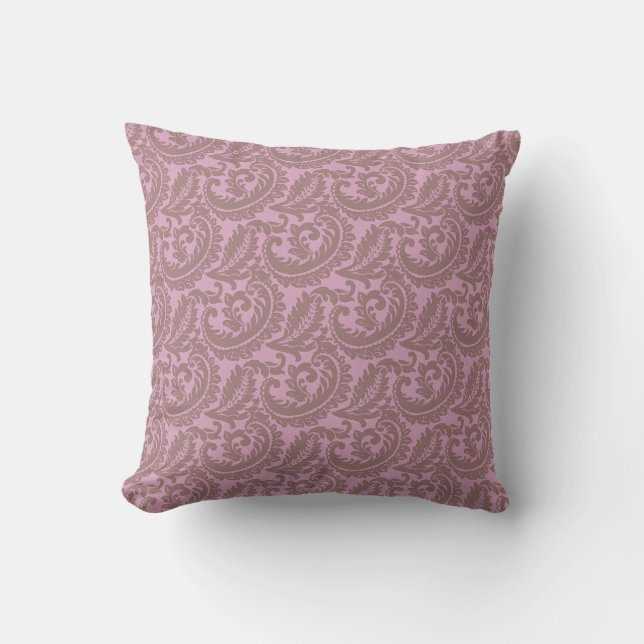 Rosa Dusk Damask Decorative Pillow Kudde (Framsida)