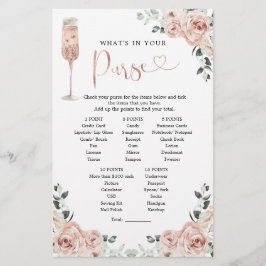 Rosa Dusty Ro Petals och Prosecco Purse Game