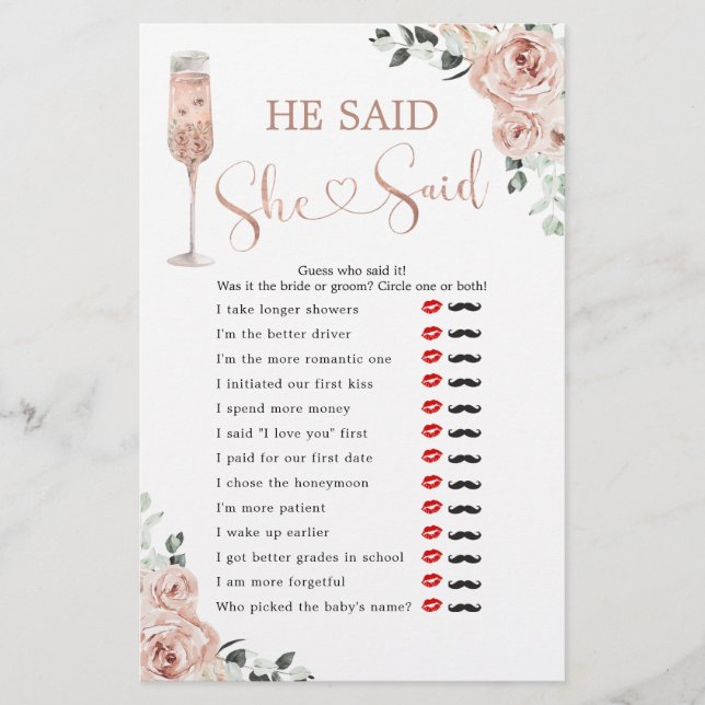 Rosa Dusty Ro Petals Prosecco sa att hon sa: (Framsida)