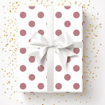 Rosa Dusty Ro Polka dots Mönster Presentpapper<br><div class="desc">Papper avverkning av Rosa Dusty Ro Polka dots Mönster</div>