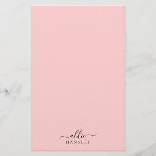  Rosa Dusty Rosa Modern minimalist Namn Brevpapper