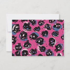 Rosa-e-scullinbjudningar och Hälsning i lagersalen Tack Kort