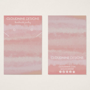  Rosa Earring Necklace Juelry Visning Card Visitkort