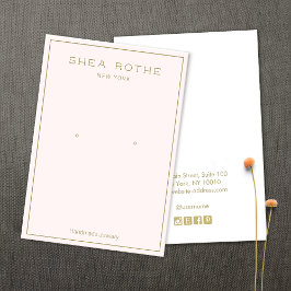 Rosa Earring Visning Card för modern Blek Visitkort