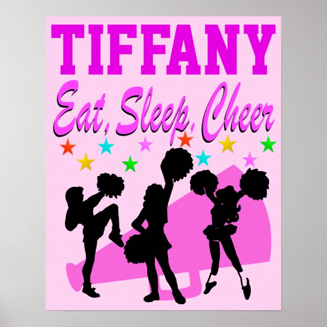 ROSA EAT, SLEEP, CHEER PERSONLIG POSTER (Framsidan)