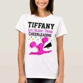 ROSA EAT SLEEP CHEER PERSONLIG T SHIRT