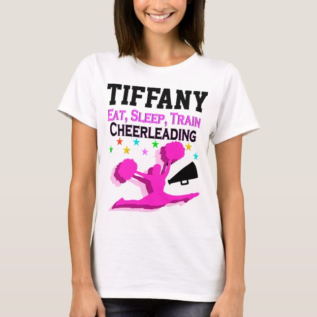 ROSA EAT SLEEP CHEER PERSONLIG T SHIRT (Framsida)