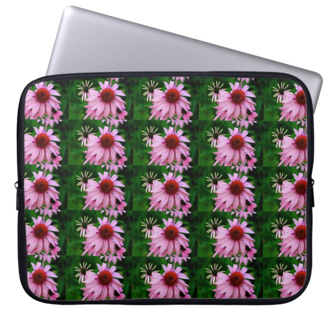 rosa echinacea-sleeve laptop fodral (Framsidan)
