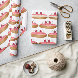 Rosa Eclair Fransk Choux Pastry Baking Patisserie Presentpapper