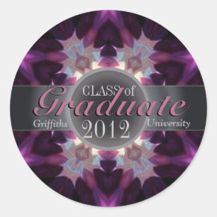Rosa Eclipse Star Award Studenten Gift Sticker Runt Klistermärke