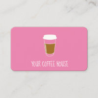 Rosa Editable Coffee Frimärke förmånskort