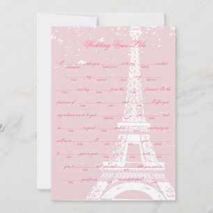 Rosa Eiffel Torn Bröllop ger lebbspel