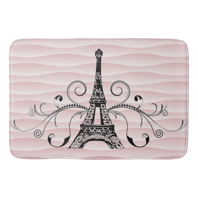 Rosa Eiffel Towel Flourish Bath Mat Badrumsmatta (Framsidan)