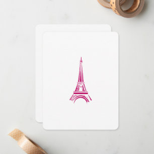 Rosa Eiffel Towel Paris-anteckningskort Anteckningskort