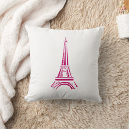 Rosa Eiffel Towel Paris Dekorativ kudde