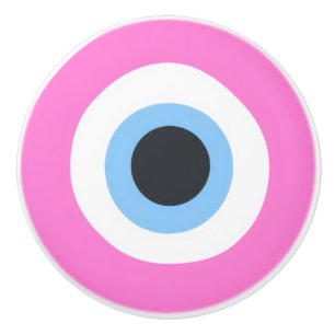 rosa elaka ögon keramisk knopp