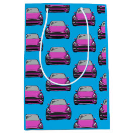 Rosa Electric Fordon SUV Car Blue Background