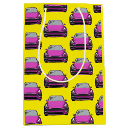 Rosa Electric Fordon SUV Gult Bakgrund för 