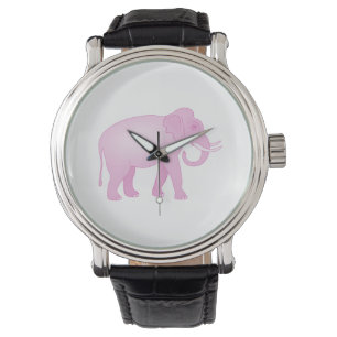 Rosa elefant armbandsur
