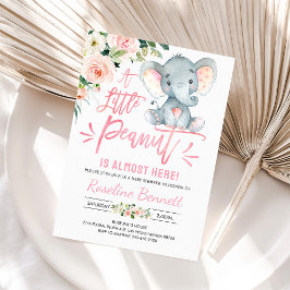 Rosa Elefant Flickor Barnkalas Inbjudan