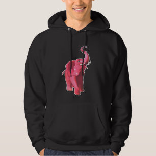 Rosa elefant hoodie