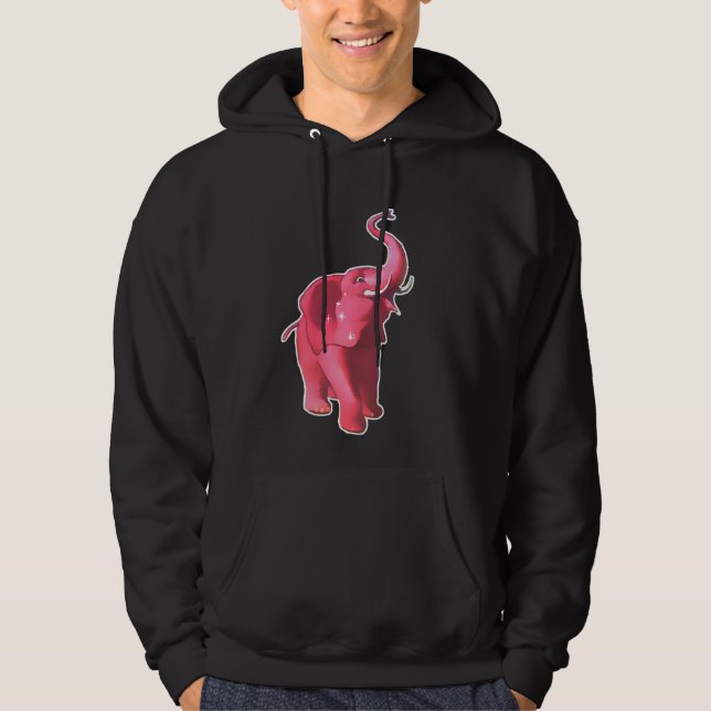 Rosa elefant hoodie (Framsida)