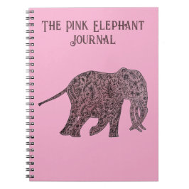 Rosa elefant-journal/Anteckningsbok Anteckningsbok